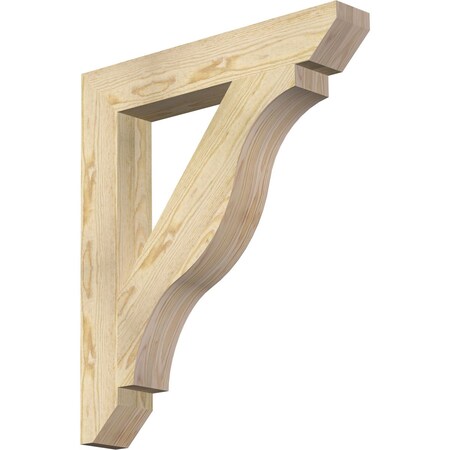 Ekena Millwork Funston Slat Rough Sawn Bracket, Douglas Fir, 4"W x 26"D x 30"H BKT04X26X30FST06RDF